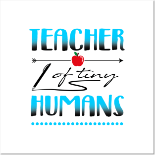 'Teacher Of Tiny Humans' Adorable Teacher Quote Gift Posters and Art